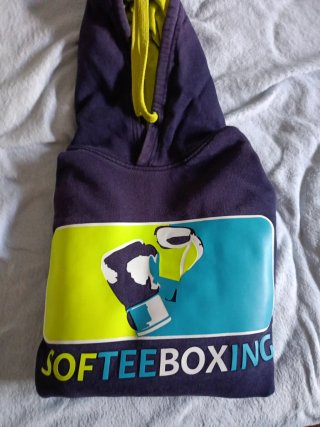 Sudadera con capucha y logo boxeo