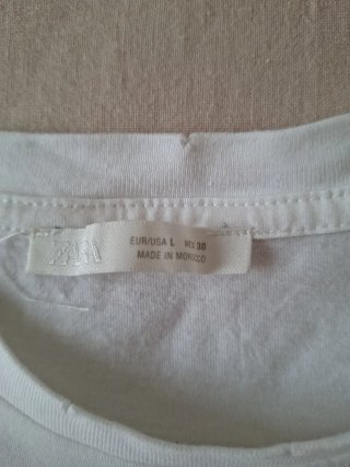 Camiseta Zara Blanca Talla L