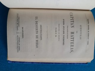 Julio Verne libro antiguo 1868 aventuras capitán