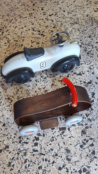 Correpasillos Coche Niño Gris y Madera