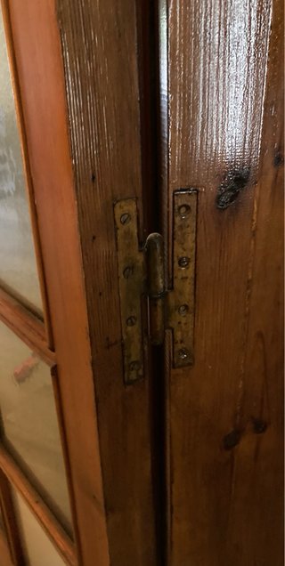2 Puertas madera maciza con cristales