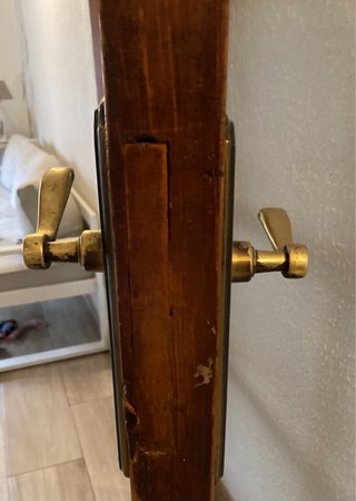2 Puertas madera maciza con cristales