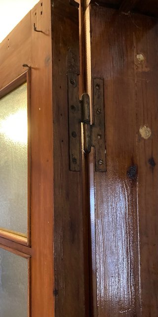2 Puertas madera maciza con cristales