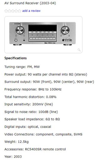 Amplificador Marantz SR 5400 EN PERFECTO ESTADO