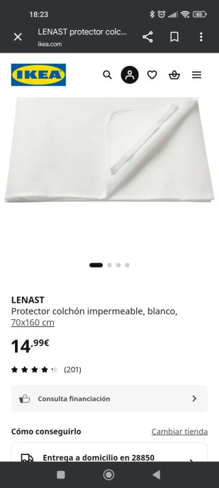 Cama infantil Ikea SNIGLAR con colchón