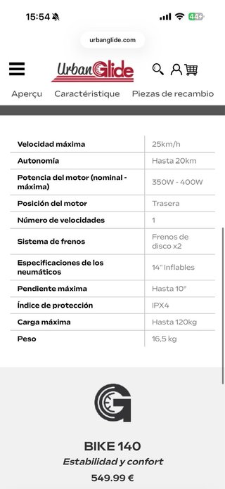 Bicicleta Eléctrica UrbanGlide Bike-140