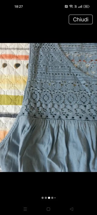 Vestito in cotone azzurro