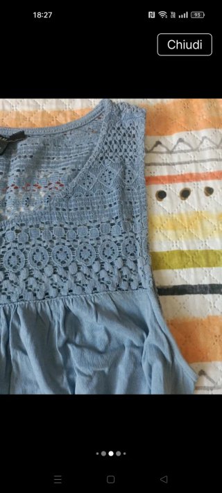 Vestito in cotone azzurro