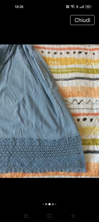 Vestito in cotone azzurro