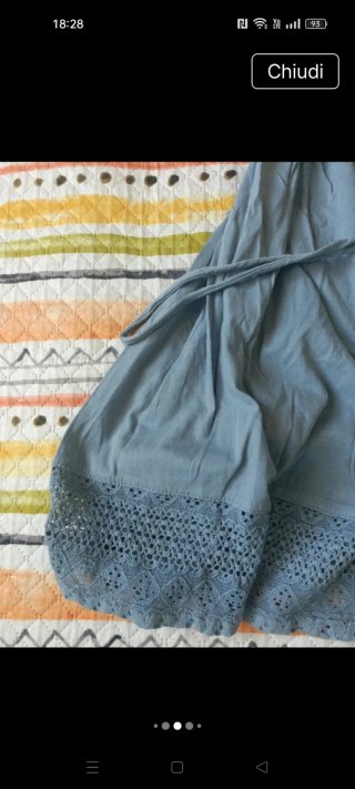 Vestito in cotone azzurro