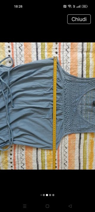 Vestito in cotone azzurro