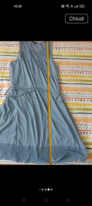 Vestito in cotone azzurro
