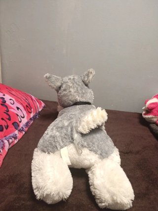 Peluche perro husky suave