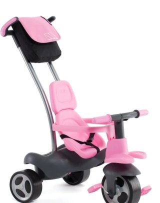 Triciclo evolutivo rosa y gris