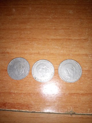 Monedas antiguas de Franco (3 unidades)