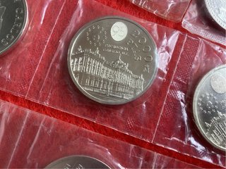LOTE MONEDAS FNMT 2000 PESETAS. PLATA 0.925. SC