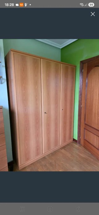 Armario ropero 3 puertas madera