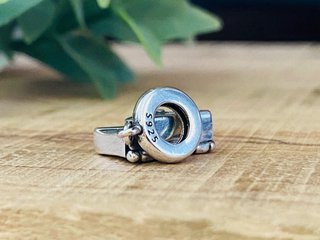 Charm Carta de Amor Corazón Rosa Mama - Plata