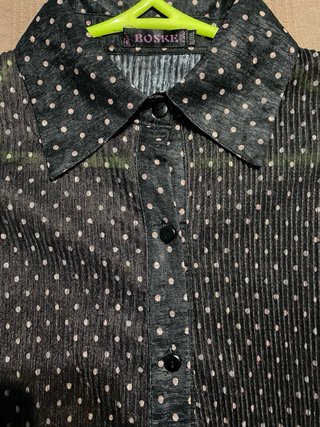 Blusa Boske Talla M Lunares y Encaje