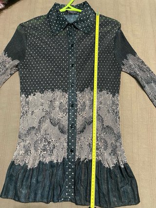 Blusa Boske Talla M Lunares y Encaje