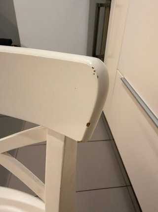 Silla alta lacada blanca Ingolf Ikea
