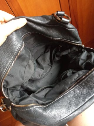 Bolso de piel Acosta vintage negro
