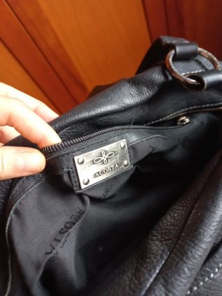 Bolso de piel Acosta vintage negro