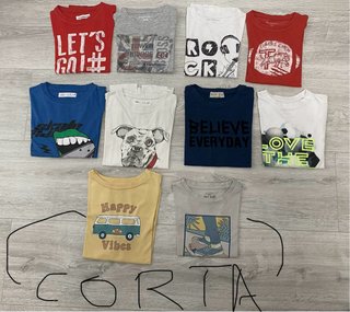 Lote 10 Camisetas Niños 7-8 Años