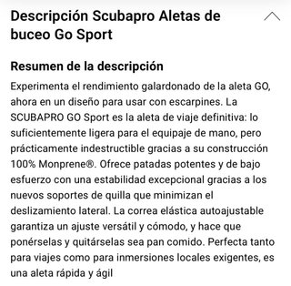 Aletas Scubapro Go Sport Buceo Mujer/Niña