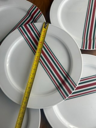 Set di 5 Piatti da Dessert Bidasoa a Righe