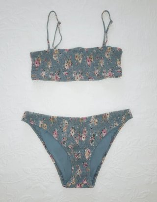 Bikini Oysho azul floral Talla L