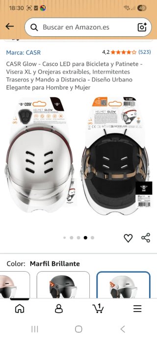 Casco CASR Glow LED Bici/Patinete