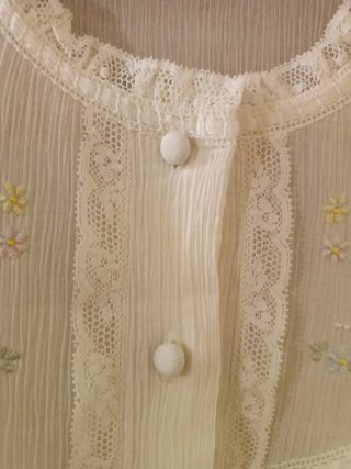 Camicia da notte vintage pizzo ricamo