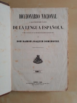 Diccionario Nacional o Gran Diccionario. Tomo I