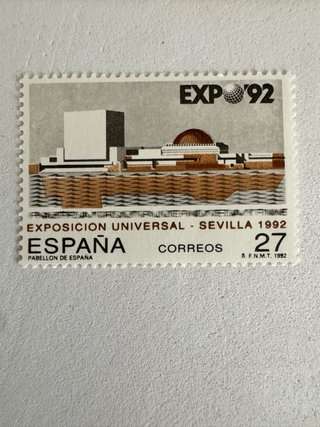 Lote Sellos y Tarjeta Postal Expo 92 Sevilla