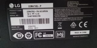 Pantalla LG Negra