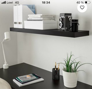 Estantería de pared IKEA negra