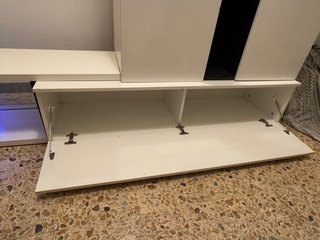 Mueble TV moderno blanco y negro
