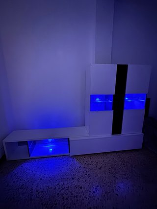 Mueble TV moderno blanco y negro