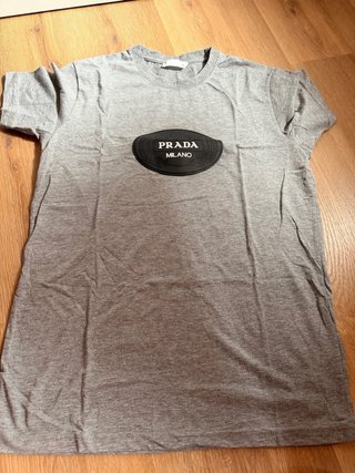 Camisetas Prada Hombre Azul y gris