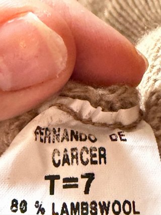 Jersey de lana marrón V-neck