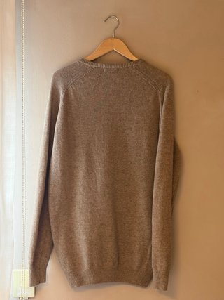 Jersey de lana marrón V-neck