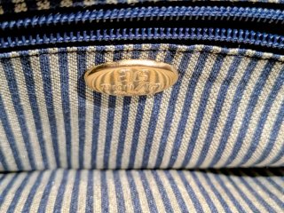 Bolso Acosta Piel Grabado Avestruz Azul