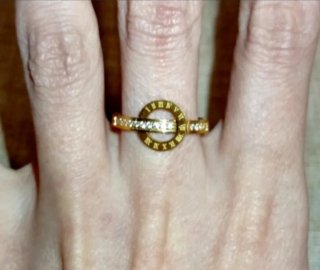 Anillo acero inoxidable con brillantes