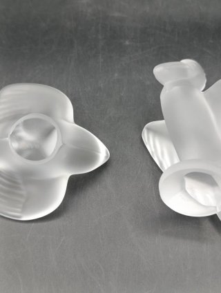 Figuras de aves en cristal Sevres