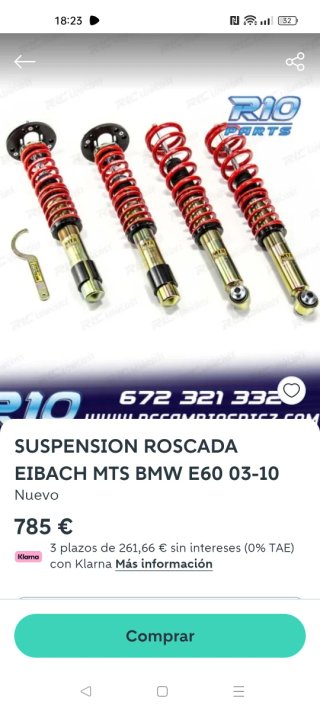Suspensión roscada MTS Eibach BMW E60