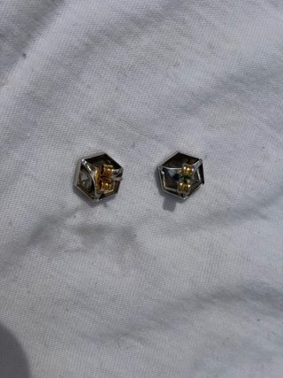 Pendientes Plata 925 Cubo Circonitas Vintage