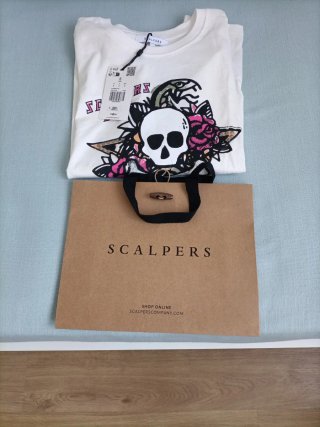Camiseta Scalpers Talla S Estampado Calavera