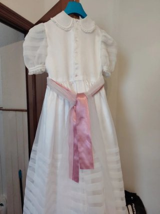 2 Vestido de Primera Comunión Blanco y Rosa