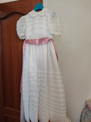 2 Vestido de Primera Comunión Blanco y Rosa